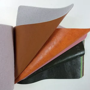 0.9-1.0mm Orange Custom Leather for Sofa Bar Stool Leatherette