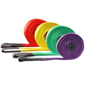 1 10 Ton Color Code Textile Tape Lifting Slings Crane Flat Polyester Webbing Lift Belt Sling