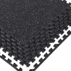 1/2 Thick 48 Sq Ft High Density EVA Foam Exercise Gym Mats Rubber Top Puzzle Floor Tiles Home Gym Anti Slip Fitness Feature