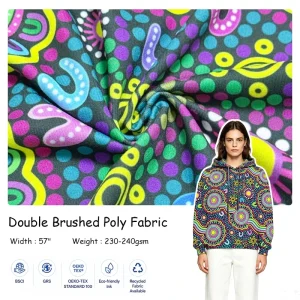 1 Yard Digital Printed Kint Dty Brushed Double Brushed Poly Spandex Fabric Dbp Double brushed Fabrics for Clothes