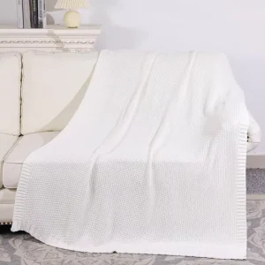 1.3*1.7M Anti Pull Portable Custom Designs Knitted Thread Towel Throw Blanket for Gift Giveaway
