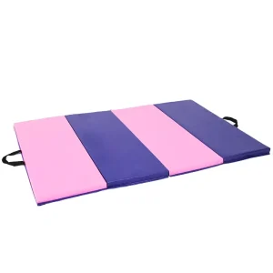1.5 and 2 Inch Extra Thick Gymnastics Folding Exercise Yoga Mat Gym Foam Vinyl Floor Mat for Yoga Fitness Exercise Training
