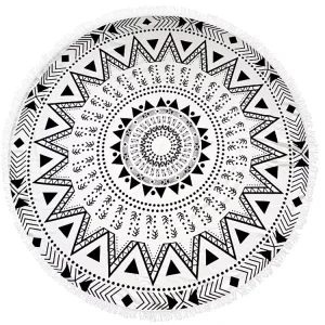 1.5m Diameter Round Beach Towel High Quality 100% Cotton Round Beach Towels with Logo