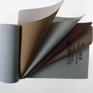 1.6m Width Fade Resistant PVC Leather Roll Light Grey Faux Leather Fabric Car Leather in Stock