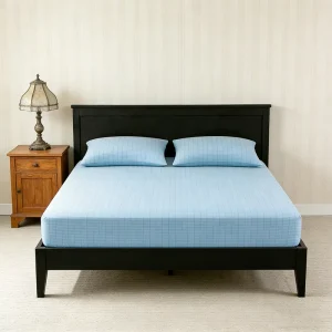 10% Pure Silver 90% Cotton Grounded Conductive Bed Sheets Fitted Sheet Set