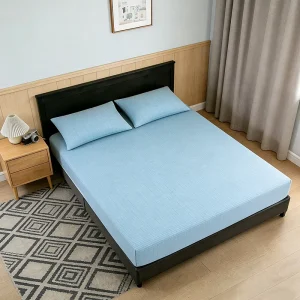 10% Pure Silver 90% Cotton Grounded Conductive Bed Sheets for Better Sleep Earth Connected Bedding Earthing Fitted Sheet Set
