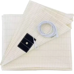 10% Silver 90% Cotton Grounding Sheet Set Conductive Fabric for Better Sleep Anti Static Earthing Fitted Mattress Cover