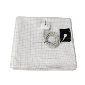 10 Silver Fiber Conductive Cotton Grounding Sheet Silver Grid Bed Linen with Durable Washable Construction
