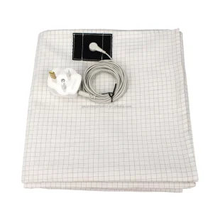 10% Silver Fiber Conductive Grounding Bed Sheet Breathable Cotton Bedding with Ground Cord