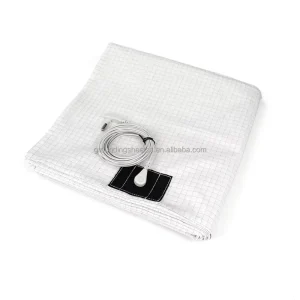 10% Silver Fiber Grounding Bedding Sheet Soft Cotton Conductive Fabric with Grid Construction