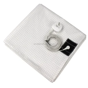 10% Silver Fiber Grounding Sheet Conductive Cotton Bedding with Durable Grid Pattern for Home Use