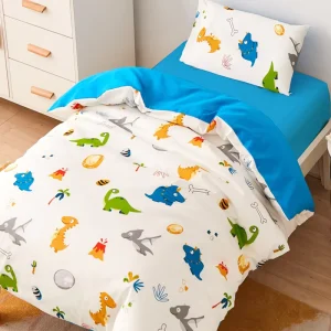100% All Cotton Comforter Sets for Baby and Teenagers Customizable Size Active Dyeing Pillow Quilt Mattress Cartoon Design
