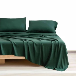 100% Bamboo Bed Sheets Bedding Set Flat Sheet and Pillowcases