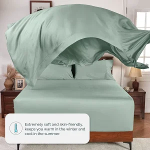 100% Bamboo Eco friendly Fabric Sateen Woven 400TC Cooling 3 Piece Fitted Duvet Cover Set Home Use Bedding Collection