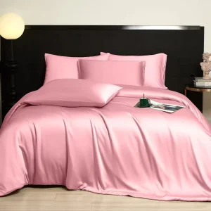 100% Bamboo Fiber Solid Color Bedroom Bedding Set King Size Bamboo Sheets