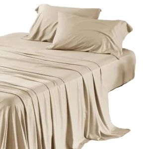 100% Bamboo Hotel Bedding Set White Queen/King Size Flat Sheet Fitted Sheet Plain Solid Style for Home Hospital Use