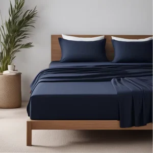 100% Bamboo Lyocell Eco-Friendly All-Season 3-Piece Simple Woven Duvet Cover Set Twin XL 72*96 Cooling Breathable 300TC