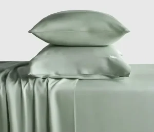 100% Bamboo Sheets Set Queen Size Cooling Breathable Bed Sheets 4Pcs Set Includes Flat Sheet Fitted Sheet and 2 Pillowcases