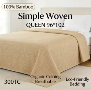 100% Bamboo Simple Woven Customizable Duvet Cover Set KING 102*108 Cooling Breathable 300TC Eco Friendly 3 pc All Season