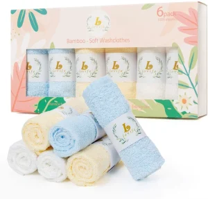 100% Bamboo Super Soft Baby Towel Quick-Dry Face Towel with Fun Cartoon Pattern Woven Technique for Kids Bath