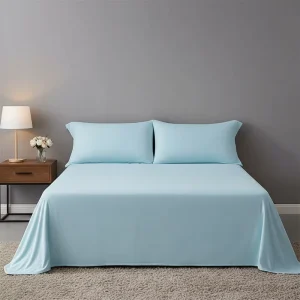 100% Bamboo Viscose Bedding Set Silky Soft Deep Pocket Flat Sheet Set