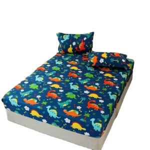 100% Brushed Polyester Custom Dinosaur Print Bedding King & Queen Size Bed Sheet Hotel Fitted Microfiber Bed Sheet Sets