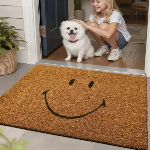 100% Coir Coconut Modern Anti Fatigue Door Mat Bulk Outdoor Welcome Mat Rubber PVC Non Slip Dirt Resistant