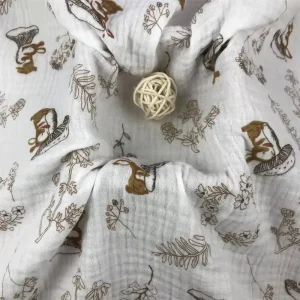 100% Combed Cotton Double Gauze Muslin Seersucker Fabric Bubble Fabric for Baby Bedding Pillow Swaddle for Boys and Girls