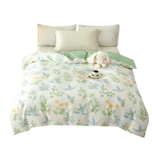 100% Cotton 200TC Floral Duvet Cover Set Queen King Size Botanical Print Bedding Set Anti Pilling Soft All Season