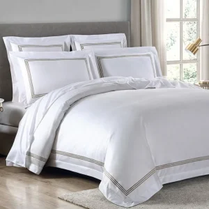 100% Cotton 300tc Bedsheets Sets Cotton 60S Embroidery Duvet Cover Set with Pillowcase