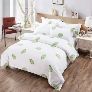 100% Cotton 300tc Vintage Floral Woven Four-Piece Bed Sheet and Pillowcase Set for Home & Hotel Use