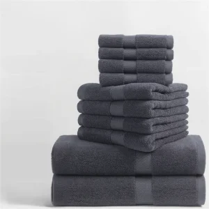 100% Cotton 70*140cm Bath Towel Set Quick Dry Solid Color Home Use Strong Water Absorption