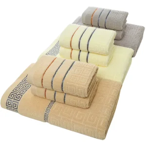 100% Cotton Adult Hotel Towel Set High Quality Absorbent 70x140cm Terry Home Bath Towel Sets