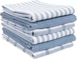 100% Cotton Antimicrobial Eco Friendly Kitchen Dish Towels Quick Dry Woven Solid Color Customized with Opp Bag & Carton