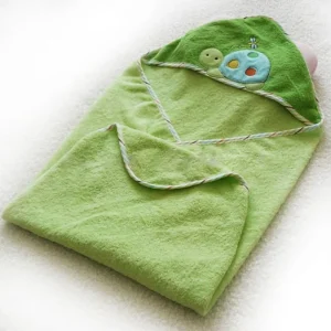 100% Cotton Baby Hooded Towel Knitted Eco Friendly Child Proof Cute Bath Towel for Children Bedroom Use