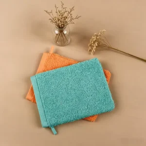 100% Cotton Bath Washcloth with Hanging Loop Towel Quick Dry Face Hand Towel for Bathroom Shower Use