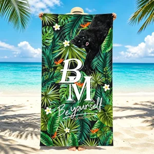 100% Cotton Beach Towel 400gsm Custom Logo Digital Printed Soft Personalized Gift Towels