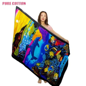 100% Cotton Beach Towel Super Soft Absorbent Beach Pool Travel Custom Logo
