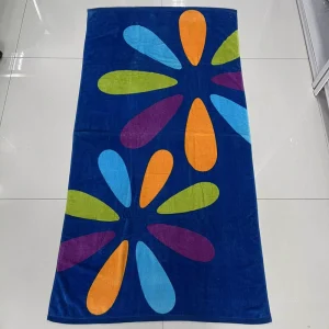100% Cotton Beach Towels Velour Custom Design Reactive Printed Large Over Sized Soft OEM Beach Towel