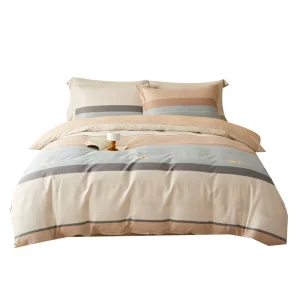 100% Cotton Bed Linen Set Flat Sheet Duvet Cover for Student Dormitory