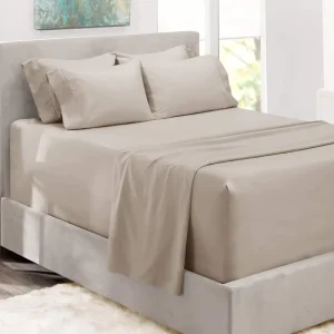 100% Cotton Bed Linen Sets Quality 300T King Size Bed Sheet Pillowcases Set