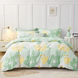100% Cotton Bedding Set Floral Pattern Printed Cotton Duvet Cover Set Floral Printed Percale Cotton Coverlet Sets