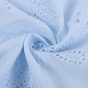 100% Cotton Breathable Comfortable Elegant and Noble Hand Embroidered Lace Fabric for In Stock Clothing Products