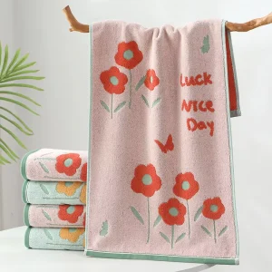 100% Cotton Class Absorbent Non Shedding Individually Packaged Household Face Washing Towel Pure Cotton