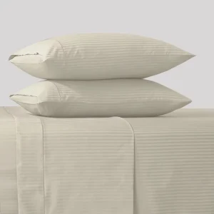 100% Cotton Color 1cm Stripe Hotel Stripe Bedding Sets Duvet Cover Bed Sheet Set with Flat Sheet Fitted Sheet