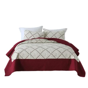 100% Cotton Comfortable Breathable Fashion Quilted Durable Customized Bedspread