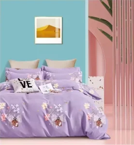 100% Cotton Comfortable Fitted Bed Sheet King Size Luxury Bedding Set for Home