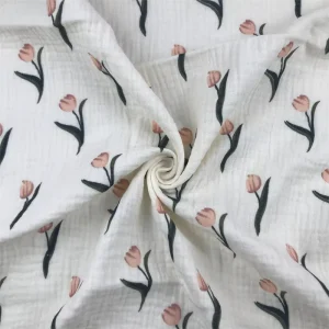 100% Cotton Crepe De Chine Fabric Floral Printed Pleated Lively Bubble Pants for Boys Woven Technique 120gsm Weight for Pillows