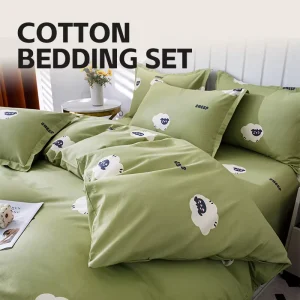 100% Cotton Custom 4 Pcs Bed Sheet Duvet Cover Bedding Set Twin Size Queen Size Full Sheets Sets Super Soft Luxury