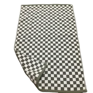 100% Cotton Custom Color Checkered Jacquard Woven Beach Towels with Personalized Logo